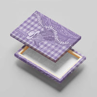 Purple Hawaii Palaka Cowboy Turtle Canvas Wall Art Hawaiian Paniolo Puakenikeni Maile Lei - Polynesian Pride