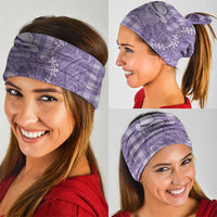 Purple Hawaii Palaka Cowboy Turtle Neck Gaiter Hawaiian Paniolo Puakenikeni Maile Lei - Polynesian Pride