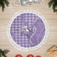 Purple Hawaii Palaka Cowboy Turtle Tree Skirt Hawaiian Paniolo Puakenikeni Maile Lei - Polynesian Pride