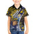 Personalised Tokelau Family Matching Off Shoulder Short Dress and Hawaiian Shirt National Badge Waves Style