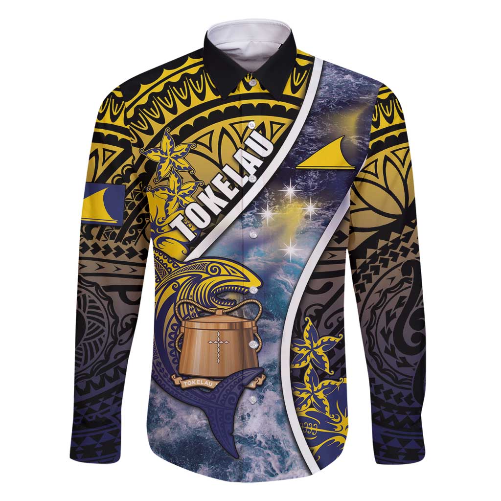 Personalised Tokelau Family Matching Summer Maxi Dress and Hawaiian Shirt National Badge Waves Style