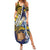 Personalised Tokelau Family Matching Summer Maxi Dress and Hawaiian Shirt National Badge Waves Style