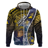 Personalised Tokelau Hoodie National Badge Waves Style