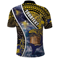 Personalised Tokelau Polo Shirt National Badge Waves Style