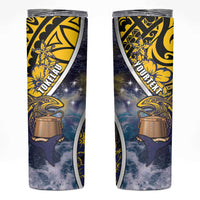 Personalised Tokelau Skinny Tumbler National Badge Waves Style