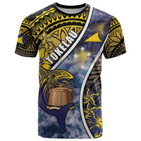 Personalised Tokelau T Shirt National Badge Waves Style
