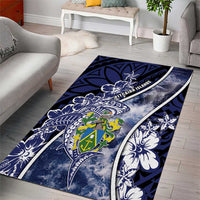 Pitcairn Islands Area Rug Coat Of Arms Waves Style