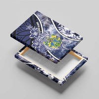 Pitcairn Islands Canvas Wall Art Coat Of Arms Waves Style