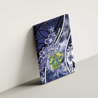 Pitcairn Islands Canvas Wall Art Coat Of Arms Waves Style