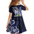 Personalised Pitcairn Islands Family Matching Long Sleeve Bodycon Dress and Hawaiian Shirt Coat Of Arms Waves Style