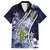 Personalised Pitcairn Islands Family Matching Long Sleeve Bodycon Dress and Hawaiian Shirt Coat Of Arms Waves Style