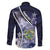 Personalised Pitcairn Islands Family Matching Long Sleeve Bodycon Dress and Hawaiian Shirt Coat Of Arms Waves Style