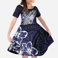 Personalised Pitcairn Islands Family Matching Puletasi and Hawaiian Shirt Coat Of Arms Waves Style