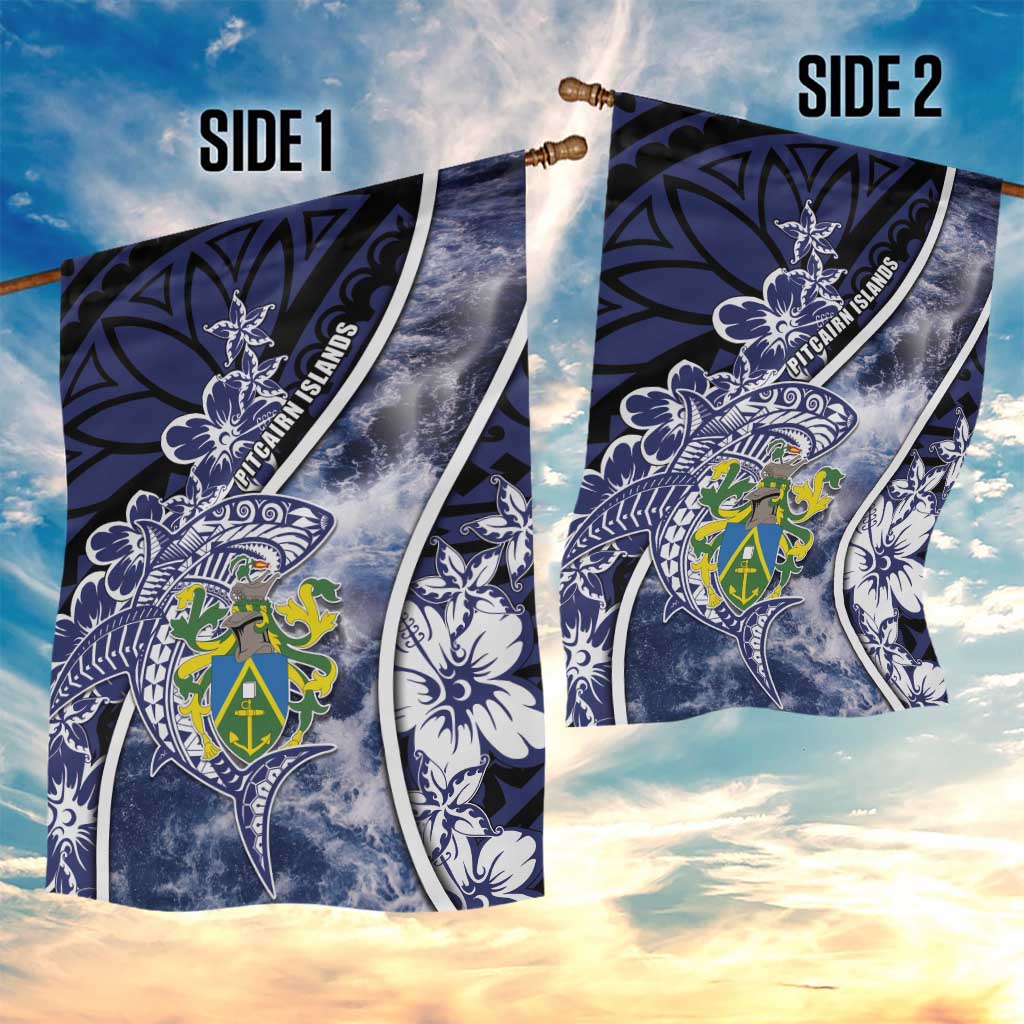 Pitcairn Islands Garden Flag Coat Of Arms Waves Style