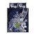 Pitcairn Islands Quilt Bed Set Coat Of Arms Waves Style