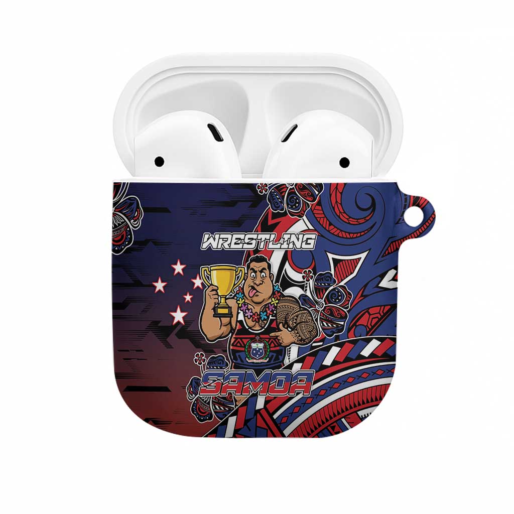 Samoa Wrestling AirPods Case Polynesian Warrior Funny Style DT05 Navy - Polynesian Pride