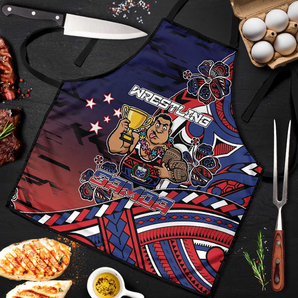 Samoa Wrestling Apron Polynesian Warrior Funny Style - Polynesian Pride