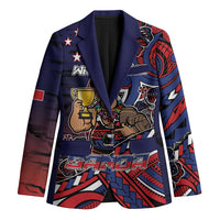Personalised Samoa Wrestling Blazer Polynesian Warrior Funny Style - Polynesian Pride