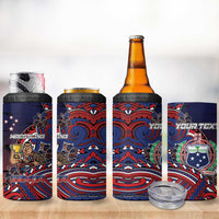 Personalised Samoa Wrestling 4 in 1 Can Cooler Tumbler Polynesian Warrior Funny Style - Polynesian Pride