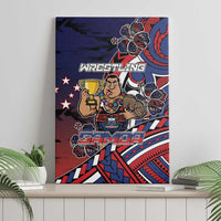 Samoa Wrestling Canvas Wall Art Polynesian Warrior Funny Style - Polynesian Pride