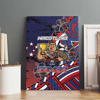Samoa Wrestling Canvas Wall Art Polynesian Warrior Funny Style - Polynesian Pride