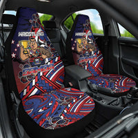 Samoa Wrestling Car Seat Cover Polynesian Warrior Funny Style - Polynesian Pride