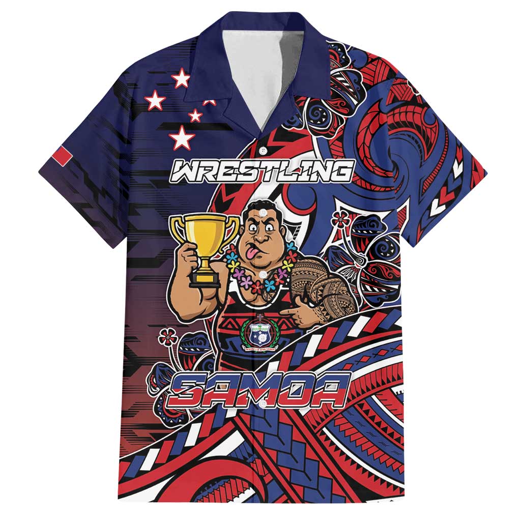 Personalised Samoa Wrestling Family Matching Tank Maxi Dress and Hawaiian Shirt Polynesian Warrior Funny Style - Polynesian Pride