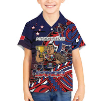 Personalised Samoa Wrestling Kid Hawaiian Shirt Polynesian Warrior Funny Style - Polynesian Pride