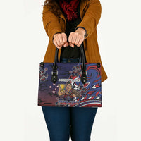 Samoa Wrestling Leather Bag Polynesian Warrior Funny Style - Polynesian Pride