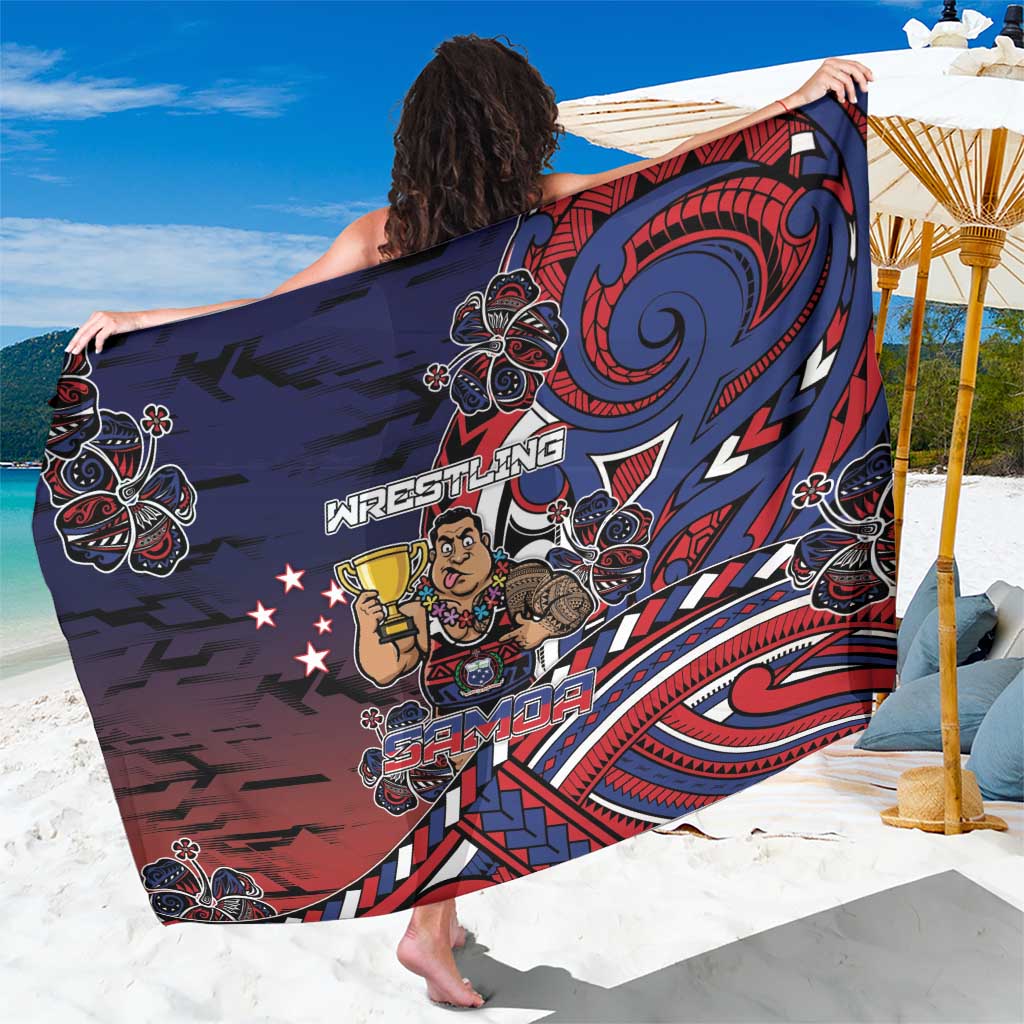 Samoa Wrestling Sarong Polynesian Warrior Funny Style DT05 One Size 44 x 66 inches Navy - Polynesian Pride
