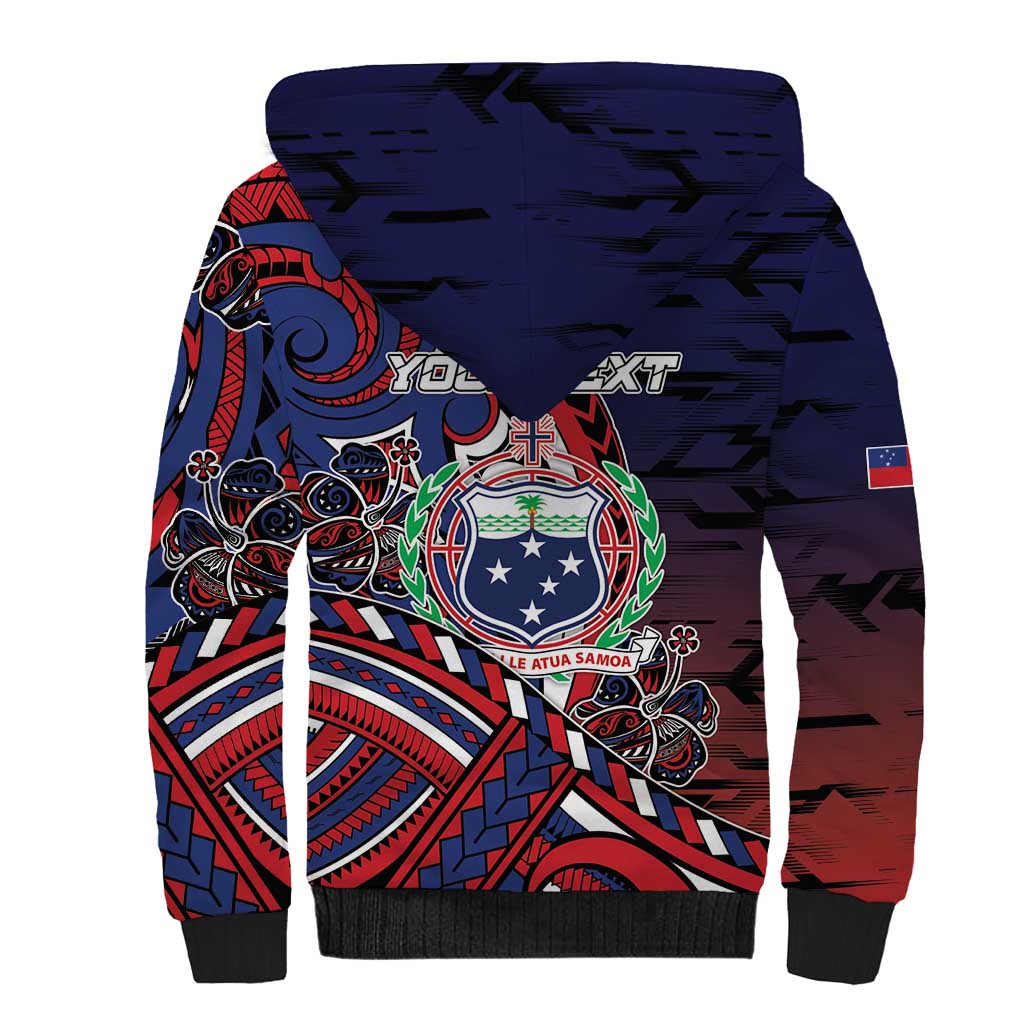 Personalised Samoa Wrestling Sherpa Hoodie Polynesian Warrior Funny Style - Polynesian Pride