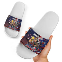 Samoa Wrestling Slide Sandals Polynesian Warrior Funny Style - Polynesian Pride