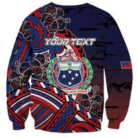 Personalised Samoa Wrestling Sweatshirt Polynesian Warrior Funny Style - Polynesian Pride