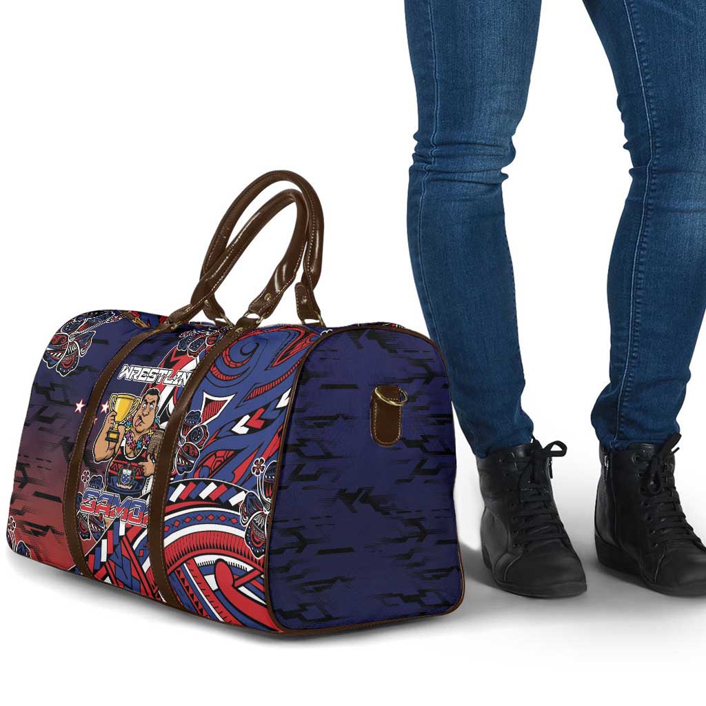 Samoa Wrestling Travel Bag Polynesian Warrior Funny Style - Polynesian Pride