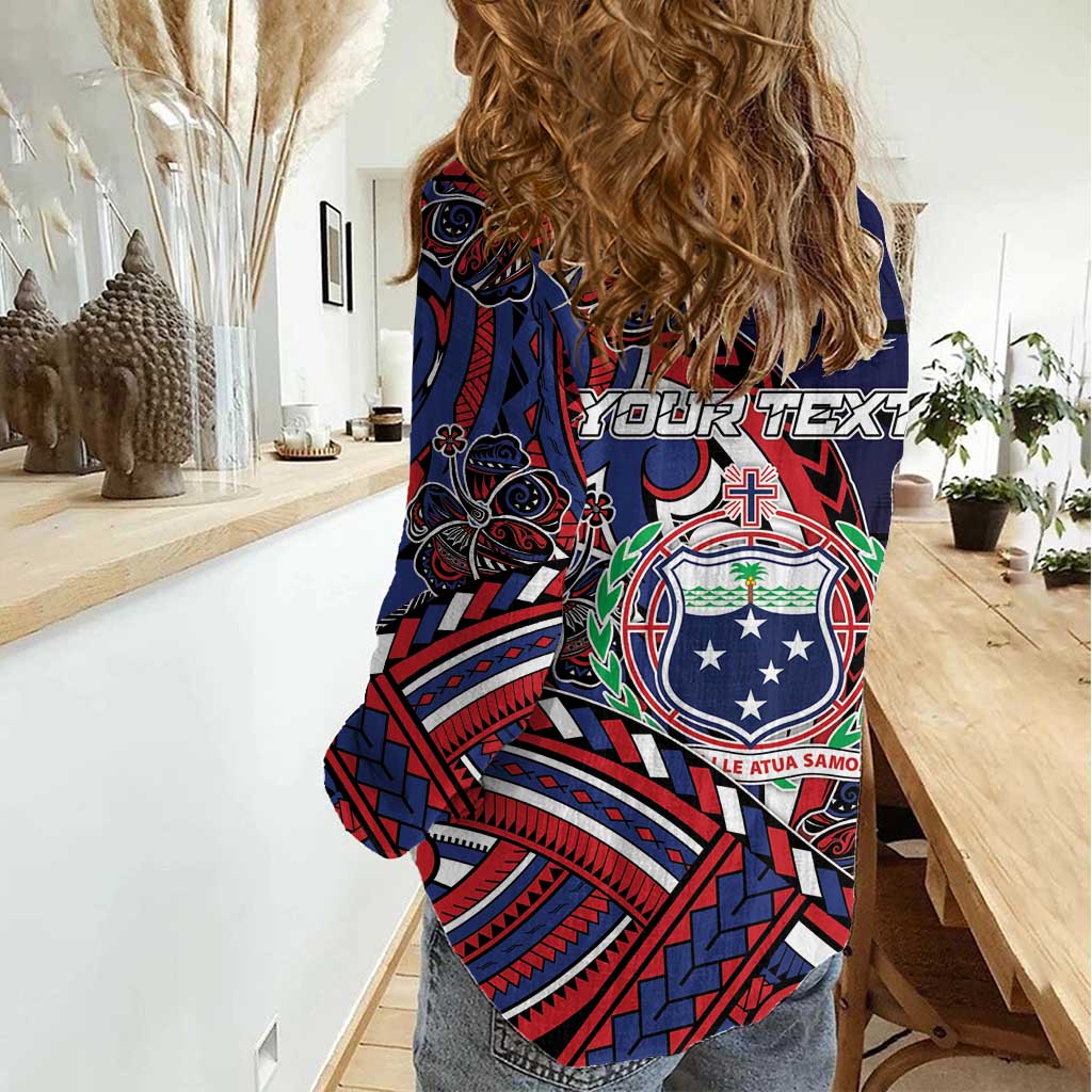 Personalised Samoa Wrestling Women Casual Shirt Polynesian Warrior Funny Style - Polynesian Pride