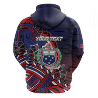 Personalised Samoa Wrestling Zip Hoodie Polynesian Warrior Funny Style - Polynesian Pride