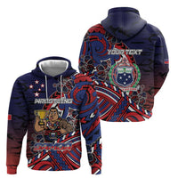 Personalised Samoa Wrestling Zip Hoodie Polynesian Warrior Funny Style - Polynesian Pride