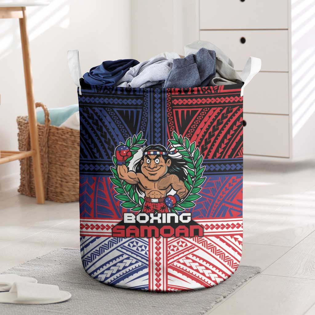 Samoa Boxing Laundry Basket Samoan Boxer Funny Style DT05 Red - Polynesian Pride