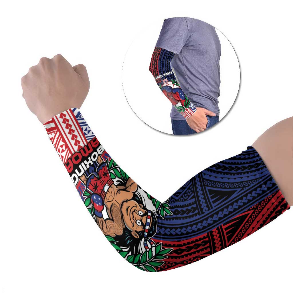 Personalised Samoa Boxing Arm Sleeves Samoan Boxer Funny Style - Polynesian Pride