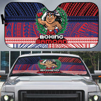 Samoa Boxing Auto Sun Shade Samoan Boxer Funny Style - Polynesian Pride