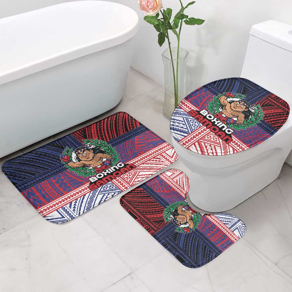 Samoa Boxing Bathroom Set Samoan Boxer Funny Style - Polynesian Pride