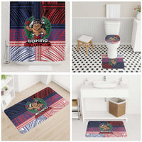 Samoa Boxing Bathroom Set Samoan Boxer Funny Style - Polynesian Pride