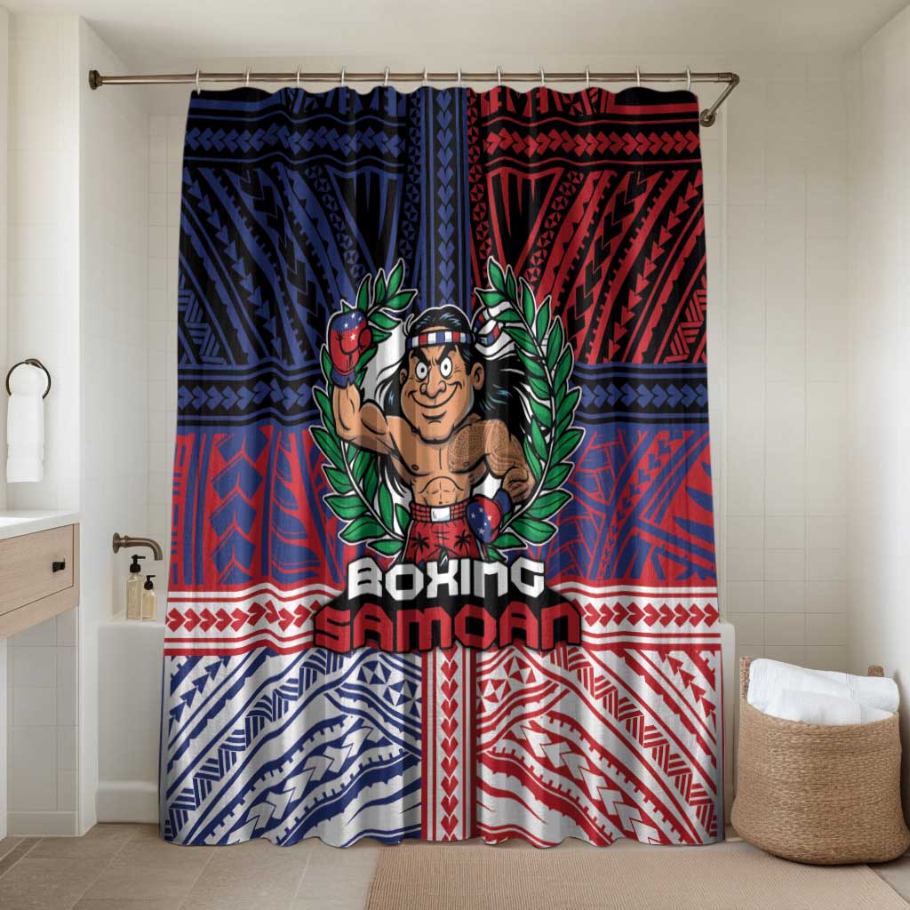 Samoa Boxing Bathroom Set Samoan Boxer Funny Style - Polynesian Pride