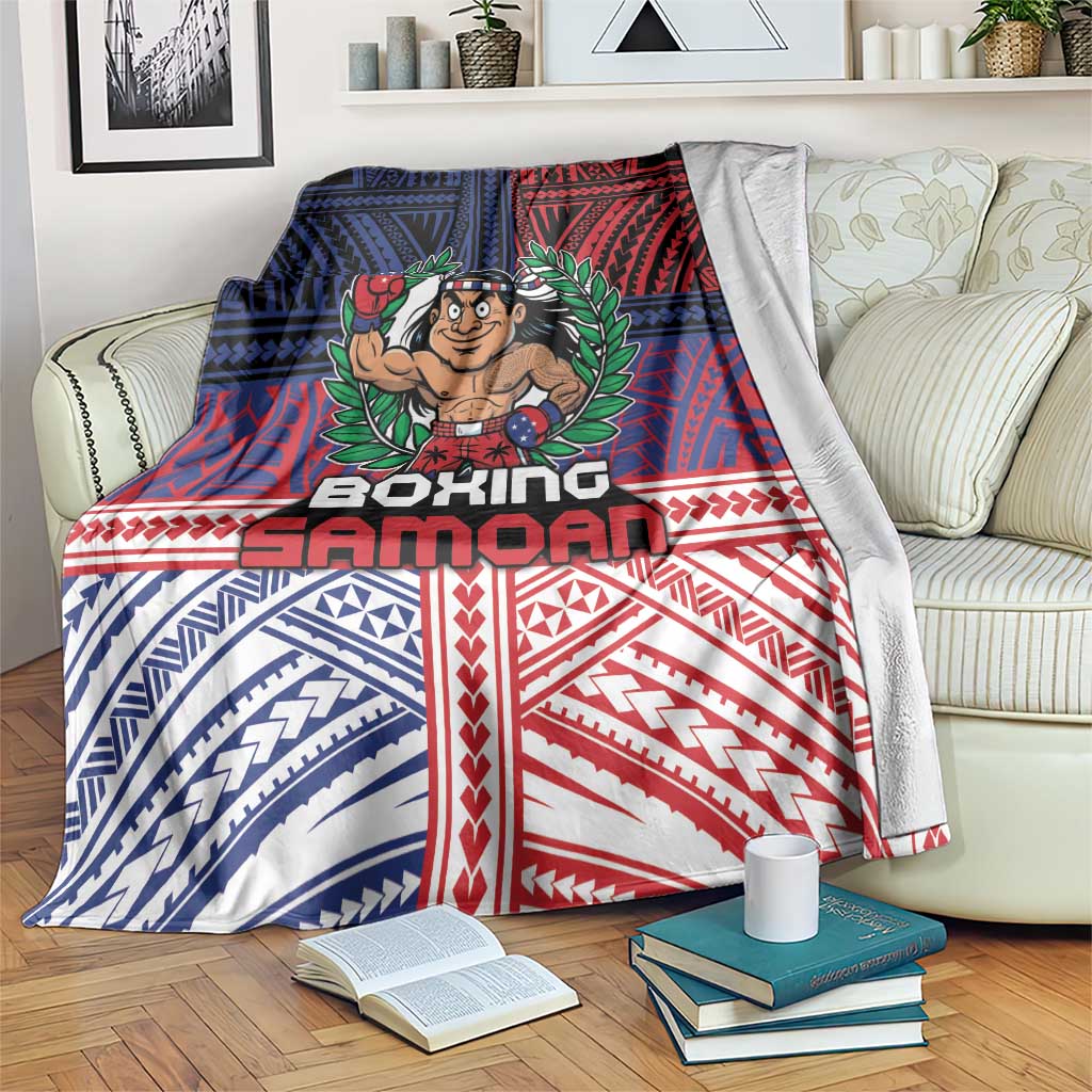 Samoa Boxing Blanket Samoan Boxer Funny Style DT05 Red - Polynesian Pride