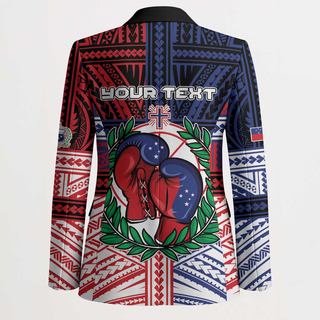 Personalised Samoa Boxing Blazer Samoan Boxer Funny Style - Polynesian Pride