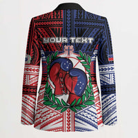 Personalised Samoa Boxing Blazer Samoan Boxer Funny Style - Polynesian Pride