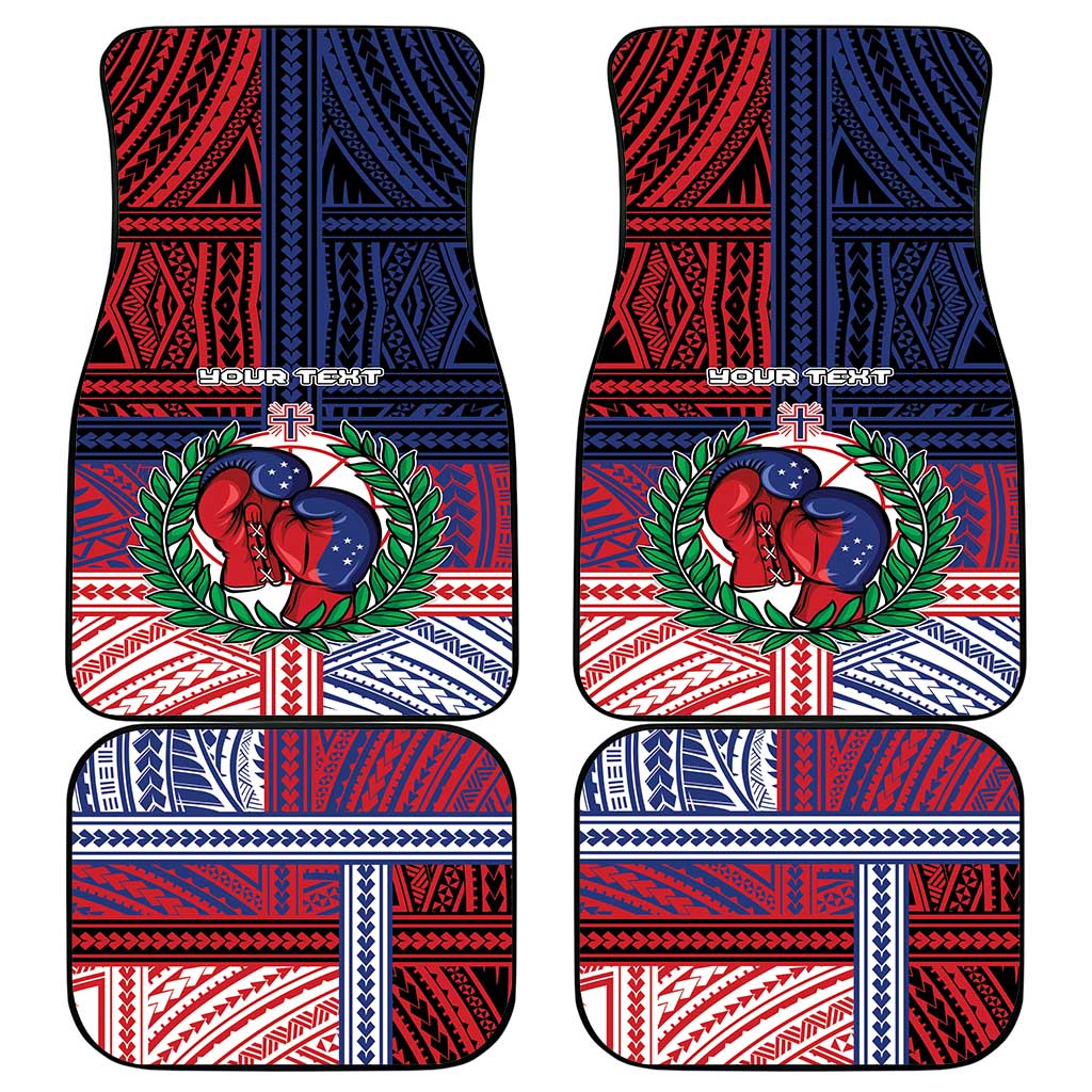Personalised Samoa Boxing Car Mats Samoan Boxer Funny Style - Polynesian Pride