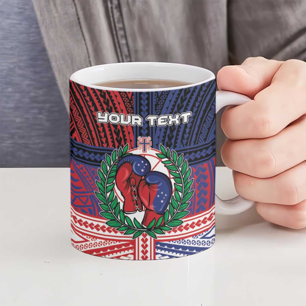 Personalised Samoa Boxing Ceramic Mug Samoan Boxer Funny Style - Polynesian Pride