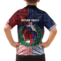 Personalised Samoa Boxing Family Matching Off Shoulder Maxi Dress and Hawaiian Shirt Samoan Boxer Funny Style - Polynesian Pride