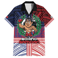 Personalised Samoa Boxing Family Matching Puletasi and Hawaiian Shirt Samoan Boxer Funny Style DT05 Dad's Shirt - Short Sleeve Red - Polynesian Pride